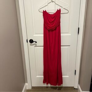 Strapless maxi dress